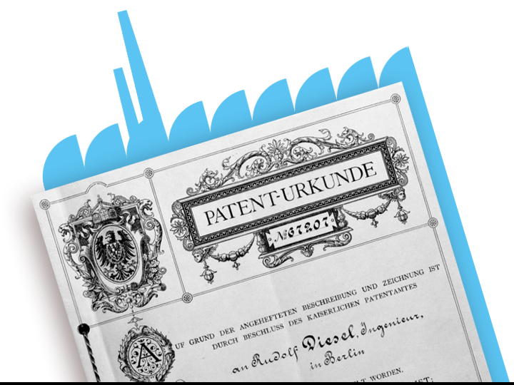 Patenturkunde Rudolf Diesel