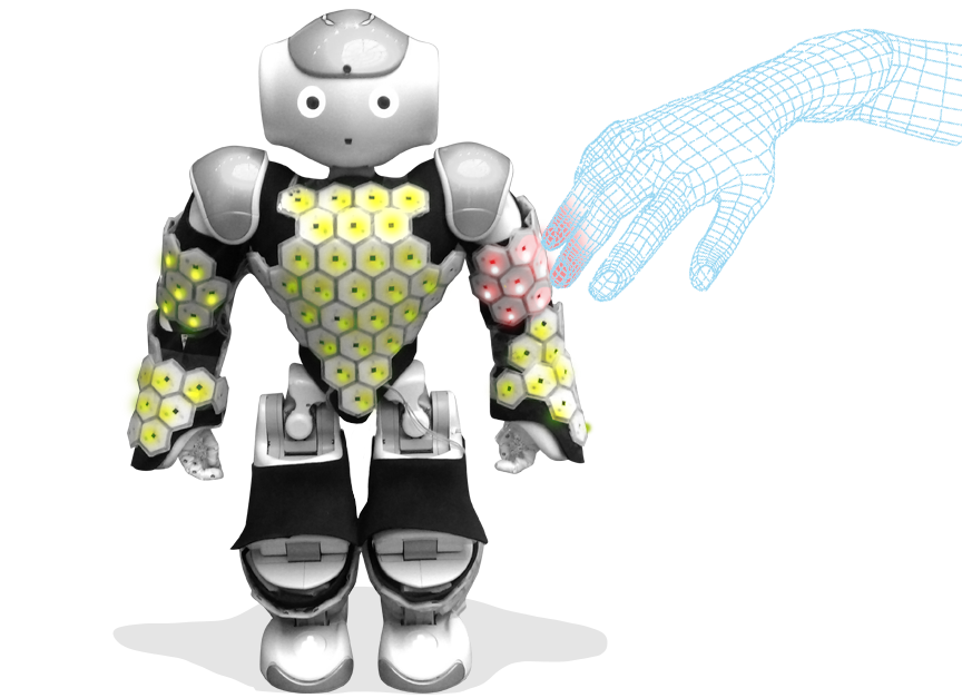 Robot with sensor skin