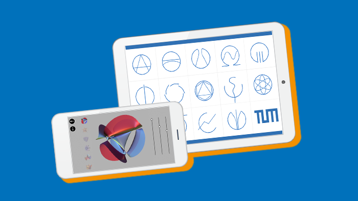 Die App „TUM Interaktiv“ auf mobilen Endgeräten.
